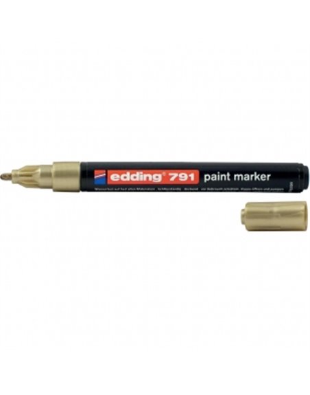 Маркер лаковый 1-2 мм (золотой) Edding Paint 791 (e-791/12)