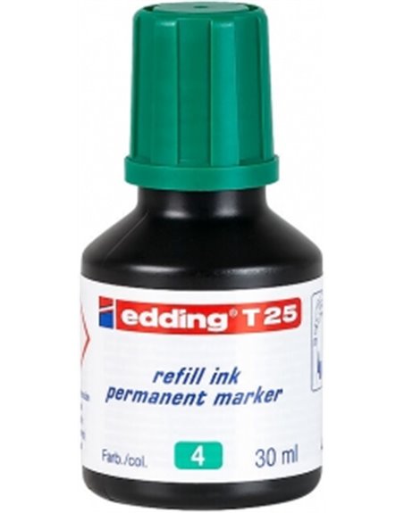 Черніла для заправки маркерів (зелені) Edding Permanent T 25 (e-t25/04)
