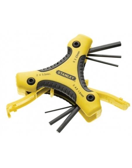 Набір ключів шестигранних STANLEY Triangle з ручкою, 9шт