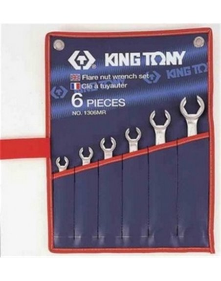 Набор ключей рожковых силовых 8-22 мм (6 ед.) KING TONY (1306MR)