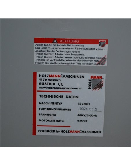 Циркулярна пилка (400 Вт) Holzmann TS 250 FL (TS250FL_400V)