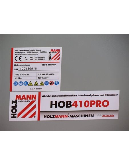 Фуговально-рейсмусовый станок Holzmann HOB 410PRO (HOB410PRO_400V)