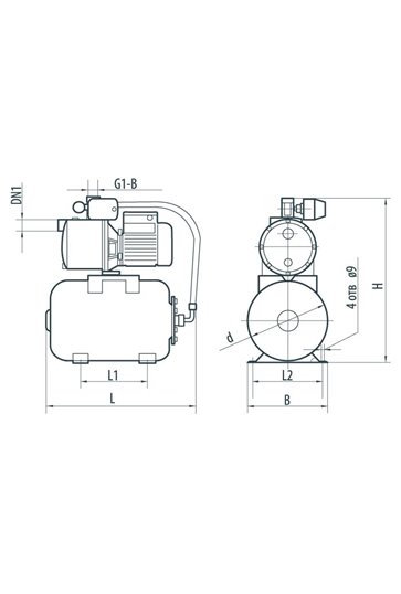 Насосная станция Насосы+ AUJS 110/50L (4823072204604)