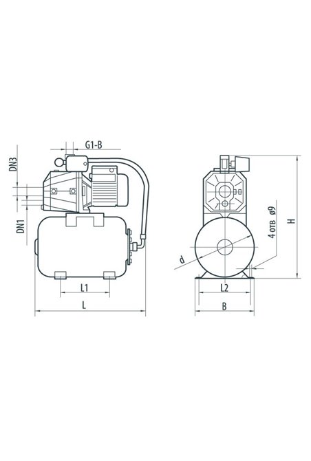 Насосная станция Насосы+ AUDP 750A/24L (4823072204505)