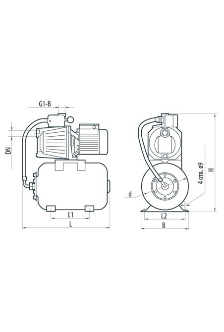 Насосная станция Насосы+ AUJET 40/24L (4823072204512)