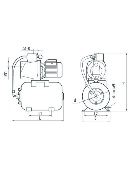 Насосная станция Насосы+ AUJSWm 10M/24L (4823072204550)
