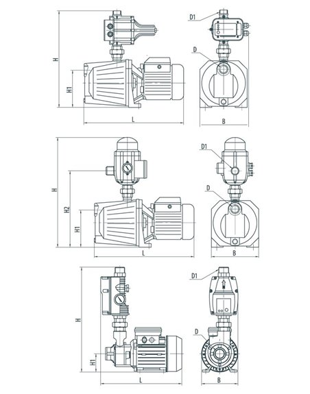 Насосная станция Насосы+ AUJSWm 1B/E3 (А) (4823072205274)