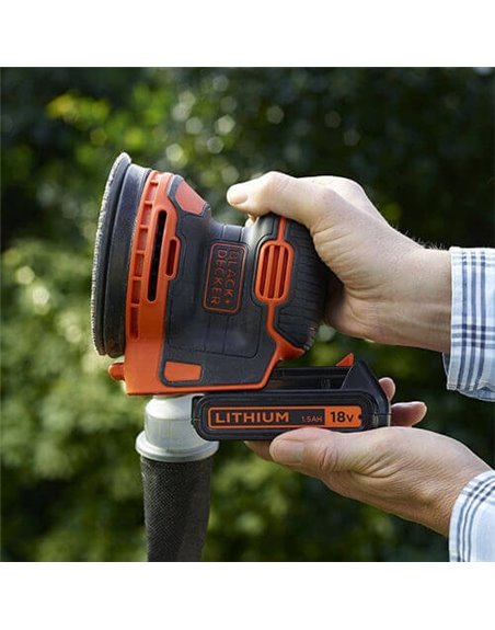 Эксцентриковая шлифмашина аккумуляторная BLACK&DECKER BDCROS18
