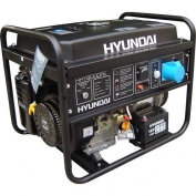 Бензиновый генератор HYUNDAI HHY 9000FE с электростартом  + колесики и счетчик моточасов